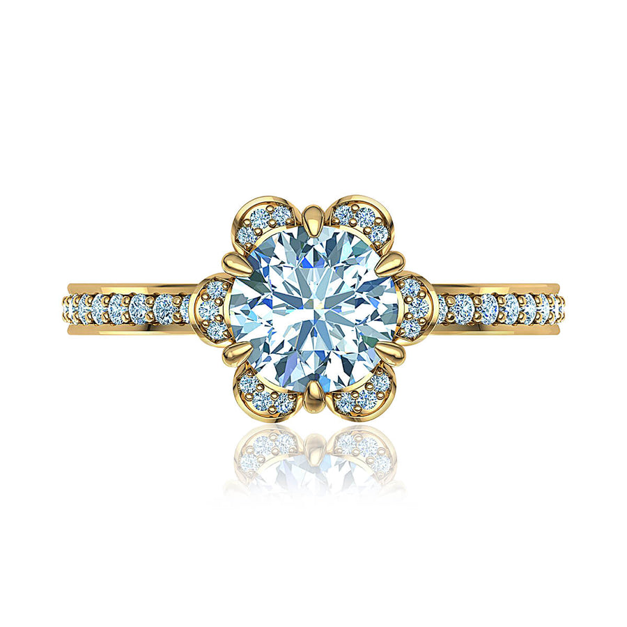 Amour de Fleur French Diamond Ring
