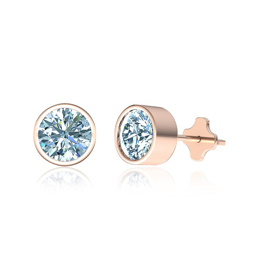 Bezel Diamond Earrings (1 ct. tw.)