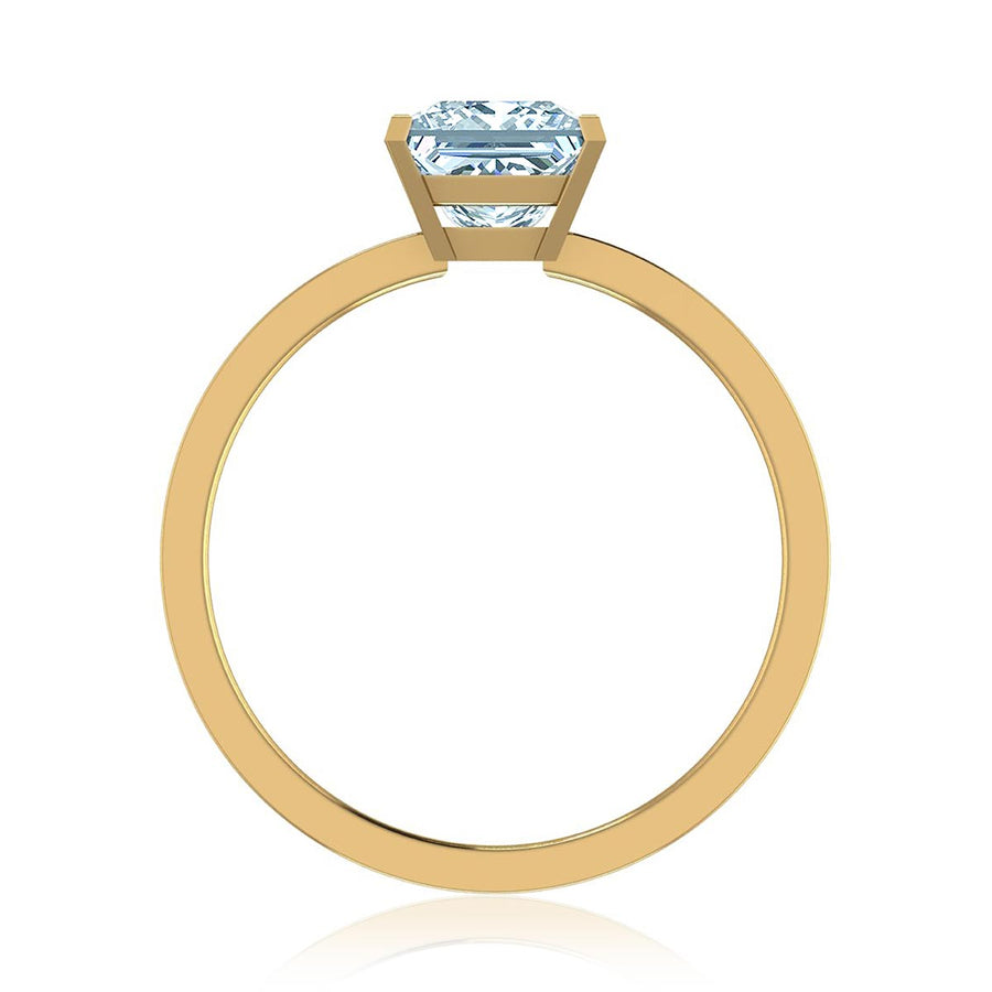 Petite Channel Set Princess Diamond Engagement Ring