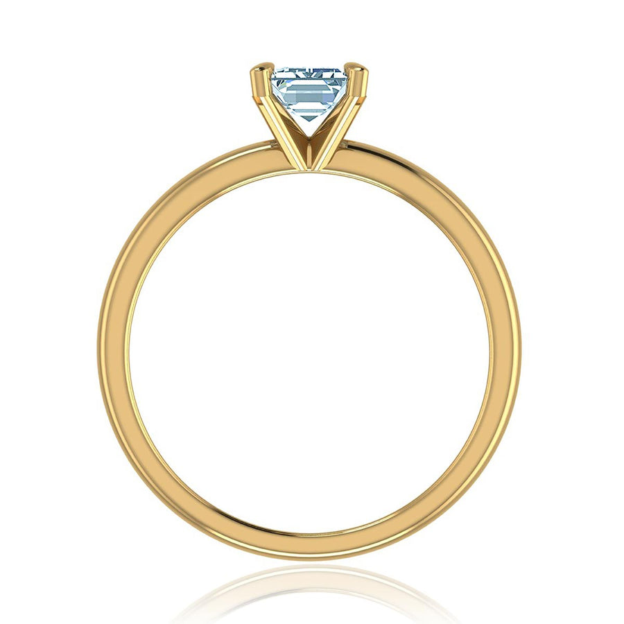 Emerald-Cut Solitaire Diamond Ring