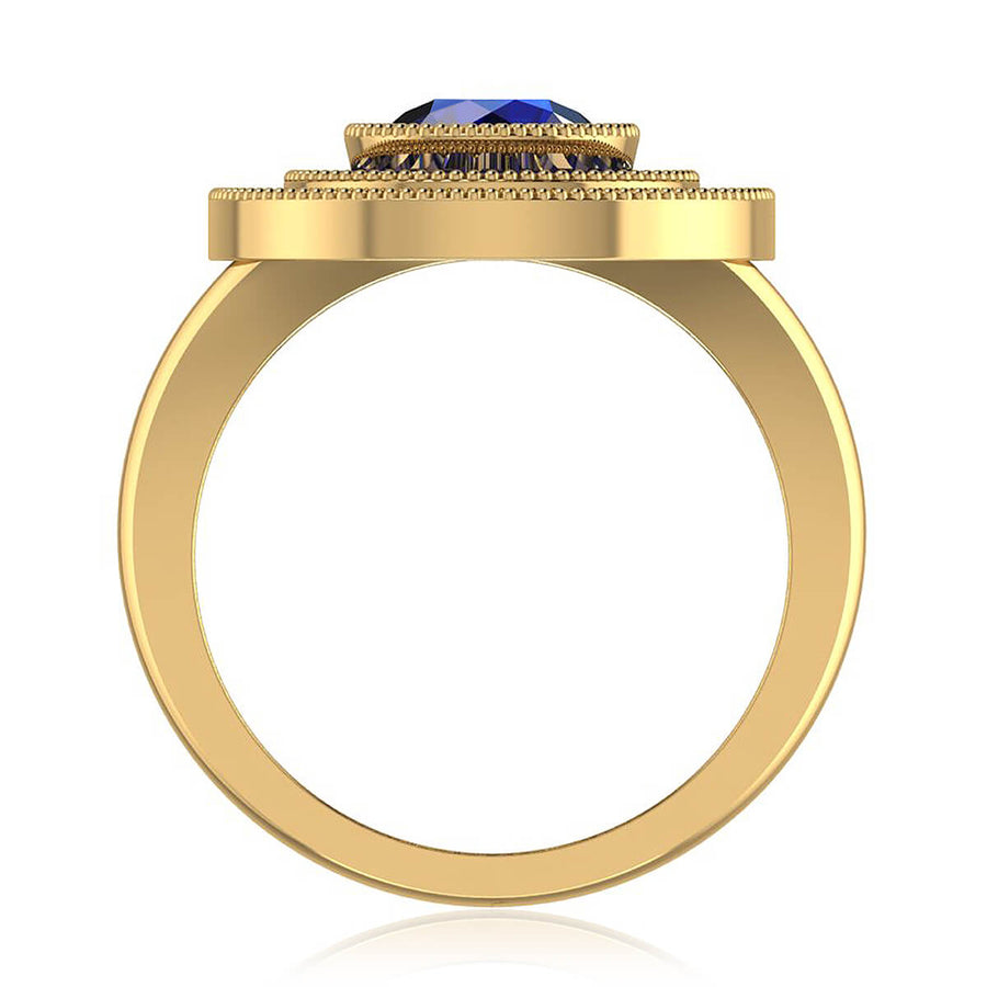 Ingrid Blue Sapphire & Diamond Ring