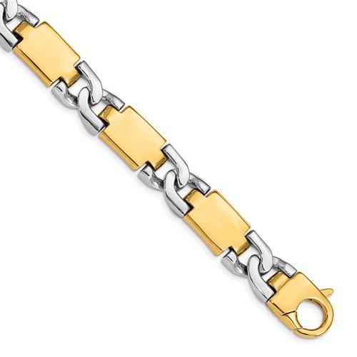 14k Two-Tone Polished Gold Fancy Link Bracelet