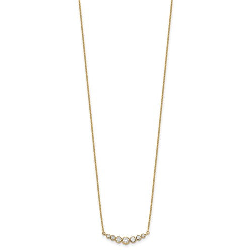 14K Classic Graduating Curved Necklace
