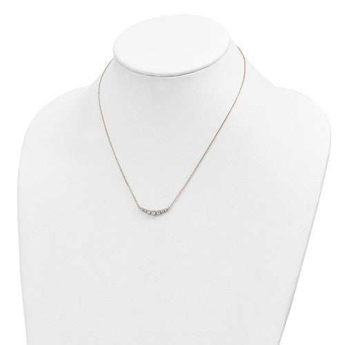 14K Classic Graduating Curved Necklace