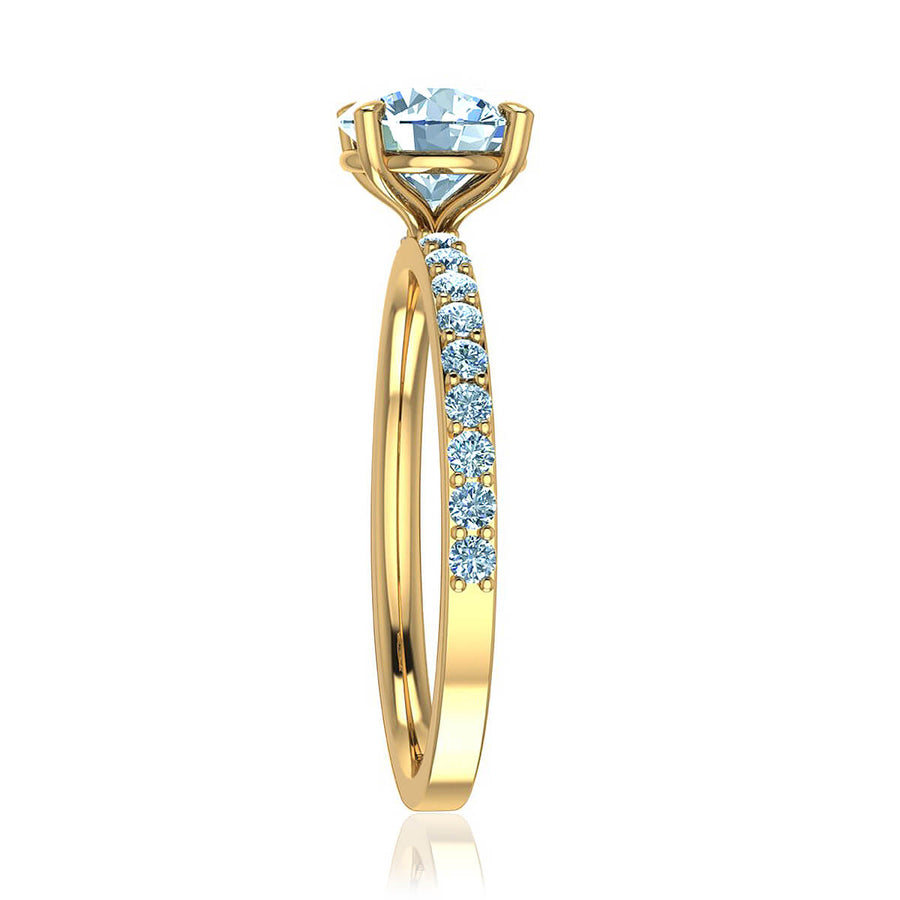 Petite Shared Prong Diamond Ring