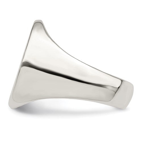 Sterling Silver 19x16mm Closed Back Signet Ring