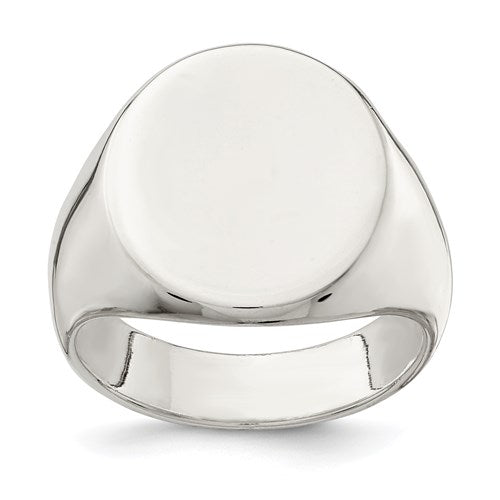 Sterling Silver 19x16mm Closed Back Signet Ring
