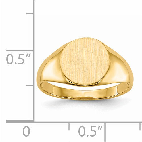Round Closed Back Personalized Signet Ring