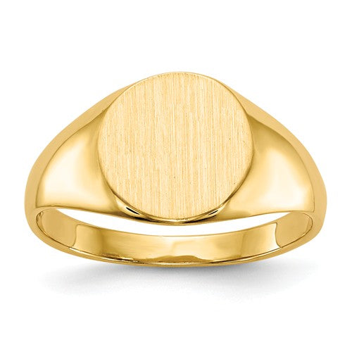 Round Closed Back Personalized Signet Ring