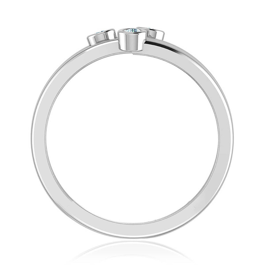 Bezel Diamond Ring Stack