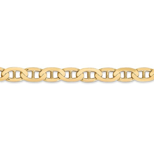 14k Yellow Gold 6.25 mm Concave Anchor Chain