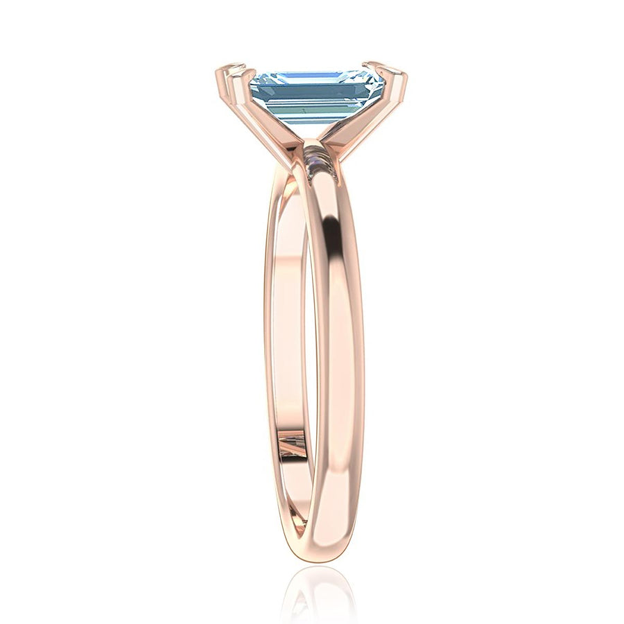 Emerald-Cut Solitaire Diamond Ring