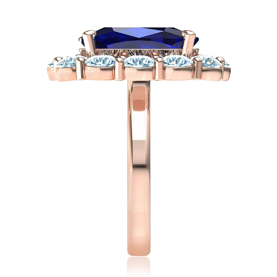 Eugenia Blue Sapphire & Diamond Ring