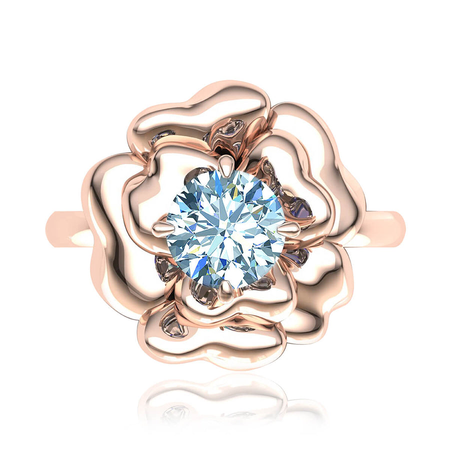 Lotus Flower Diamond Ring