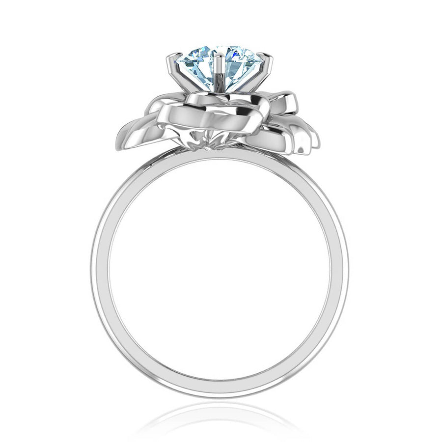Lotus Flower Diamond Ring