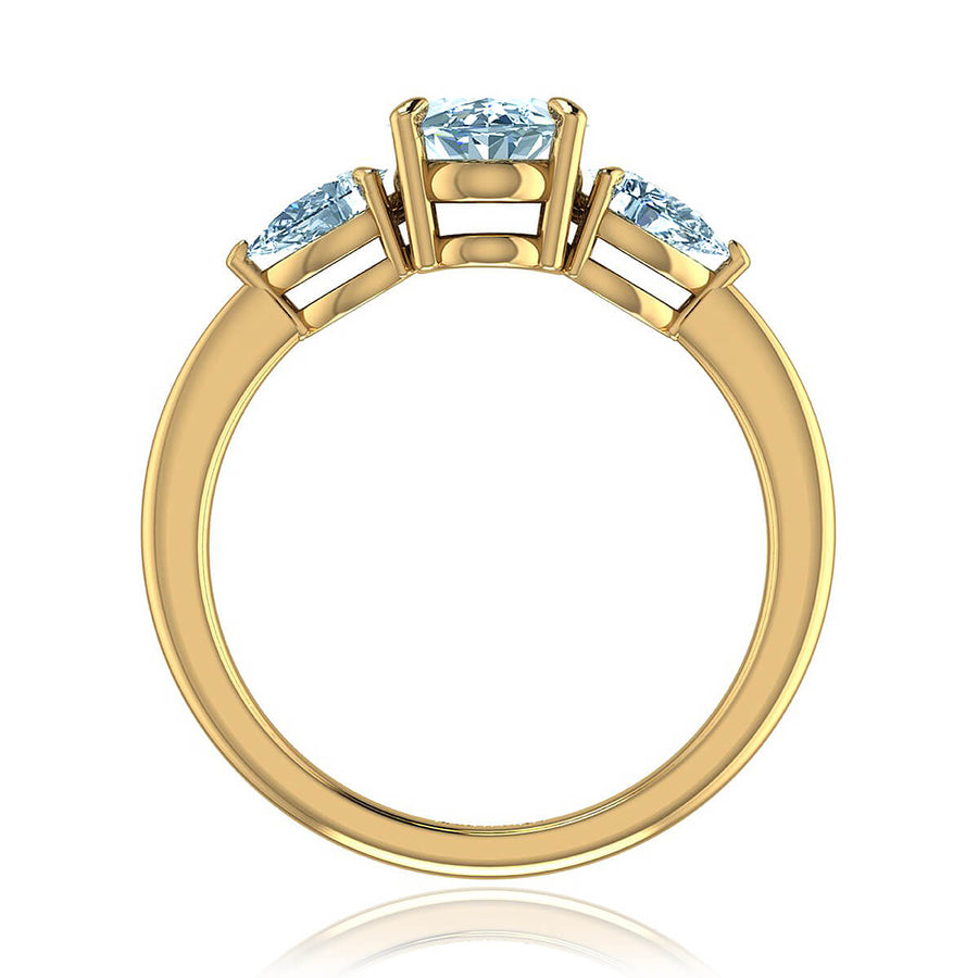 Oval Cut Three Stone Diamond Ring