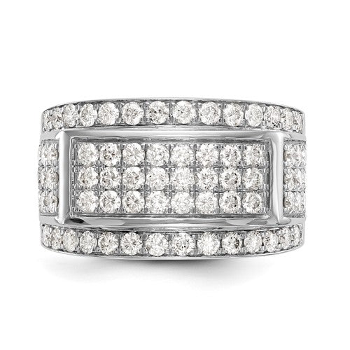 2.1 Ctw. Diamond Cluster Wide Men's Ring