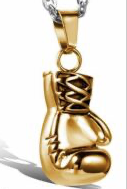 Solid Boxing Glove Charm in 14k Yellow Gold