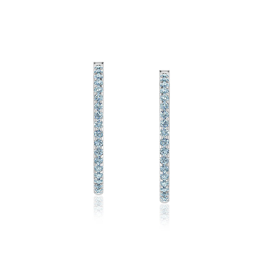Diamond Eternity Hoop Earrings (3 ct. tw.)