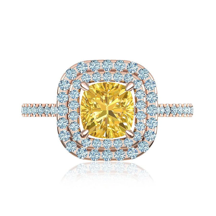 Starburst Yellow Diamond Ring