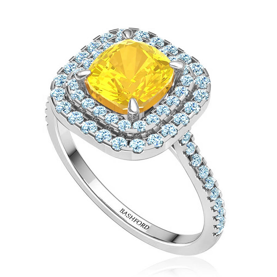 Starburst Yellow Diamond Ring