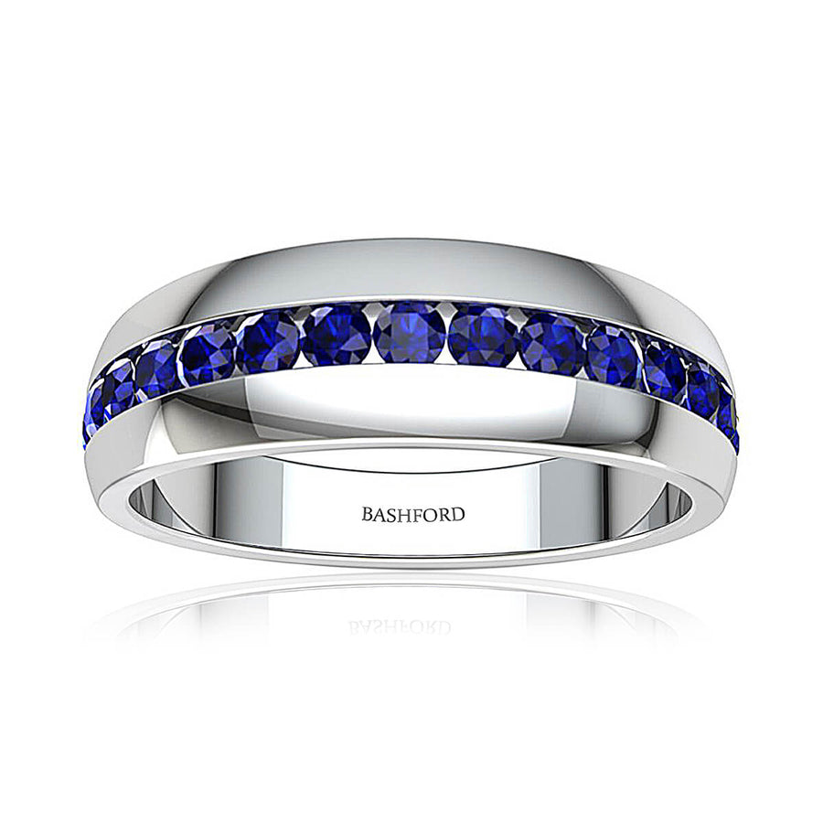 Blue Sapphire Comfort-Fit Band (7 mm)