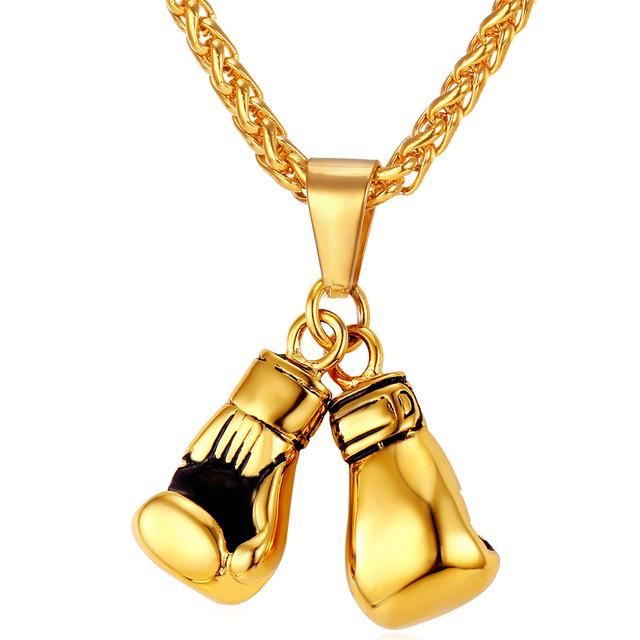 Solid Boxing Glove Charm in 14k Yellow Gold