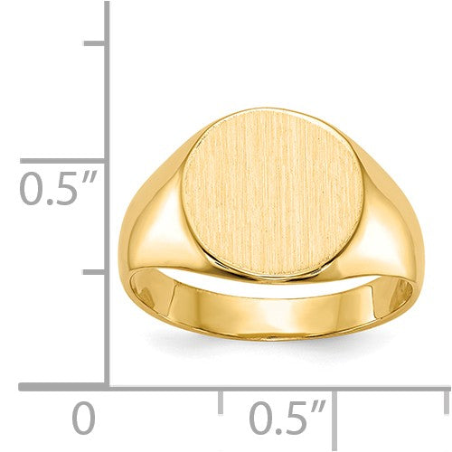 Round Closed Back Signet Ring