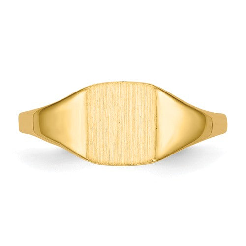 Square Closed Back Personalized Signet Ring